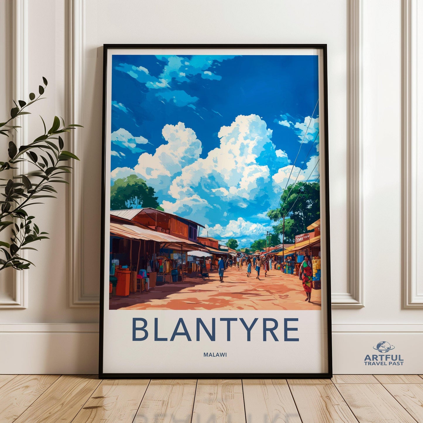 Blantyre Poster | Malawi Wall Art | Africa Decor