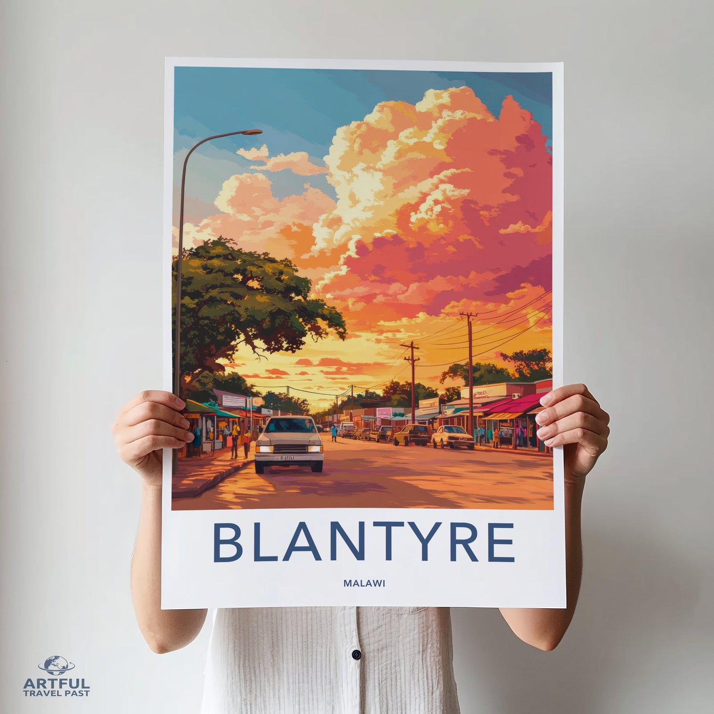 Blantyre Poster | Malawi Wall Art | Africa Decor