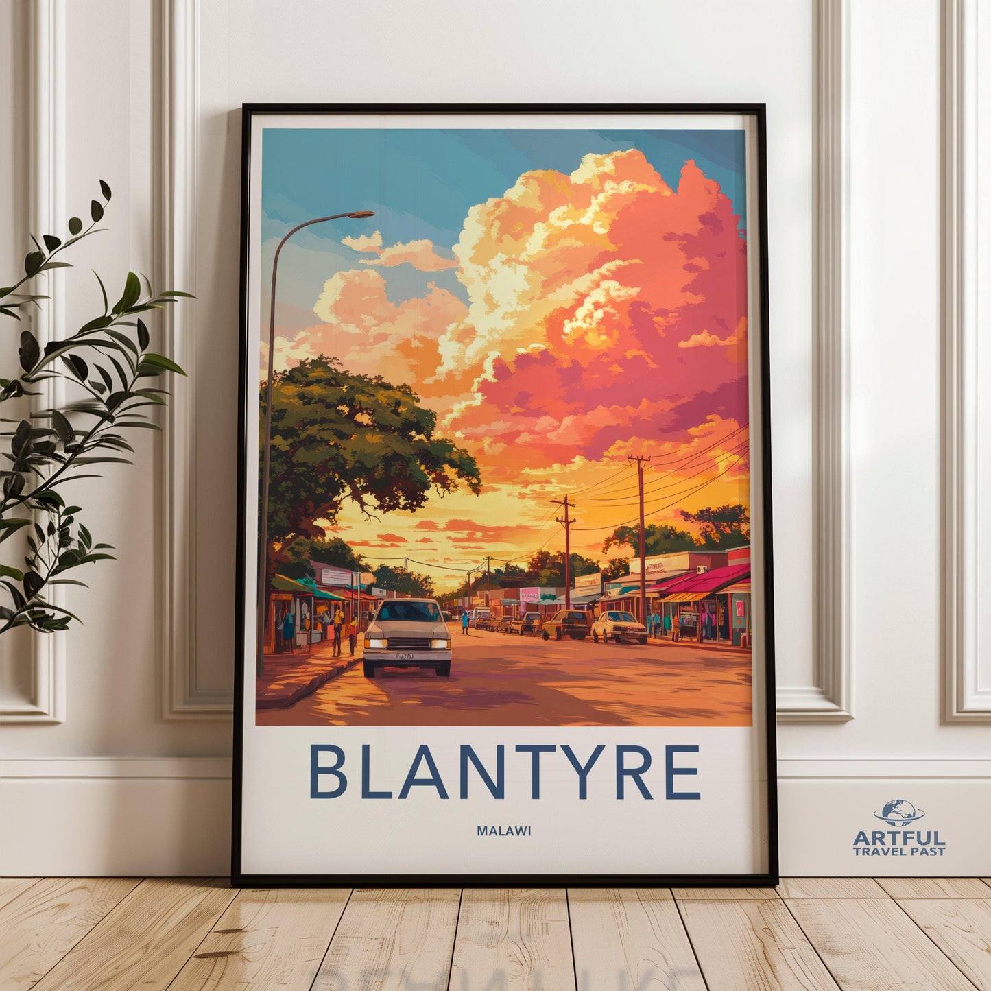Blantyre Poster | Malawi Wall Art | Africa Decor