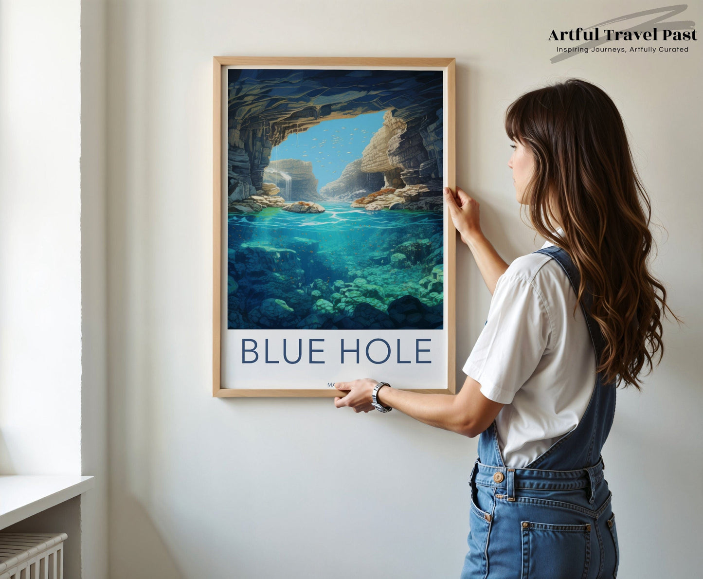Blue Hole Poster | Malta Wall Art | Europe Decor