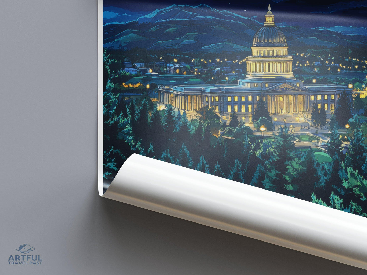 Boise Poster | Idaho Wall Art | America Decor