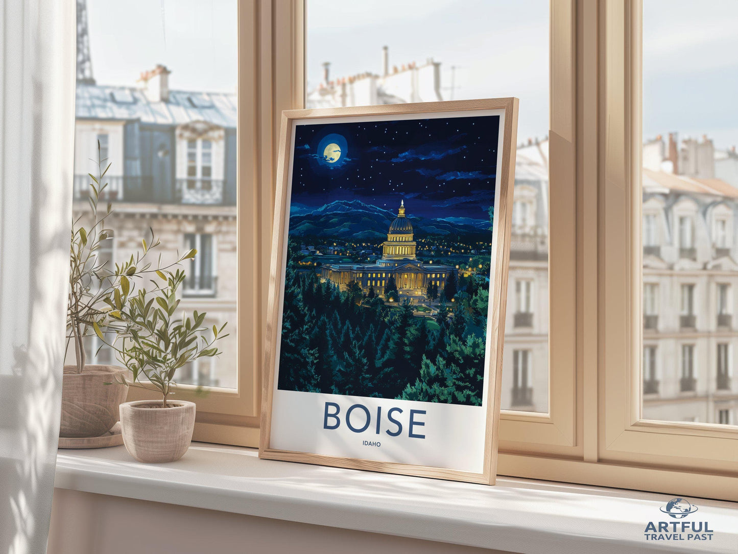 Boise Poster | Idaho Wall Art | America Decor