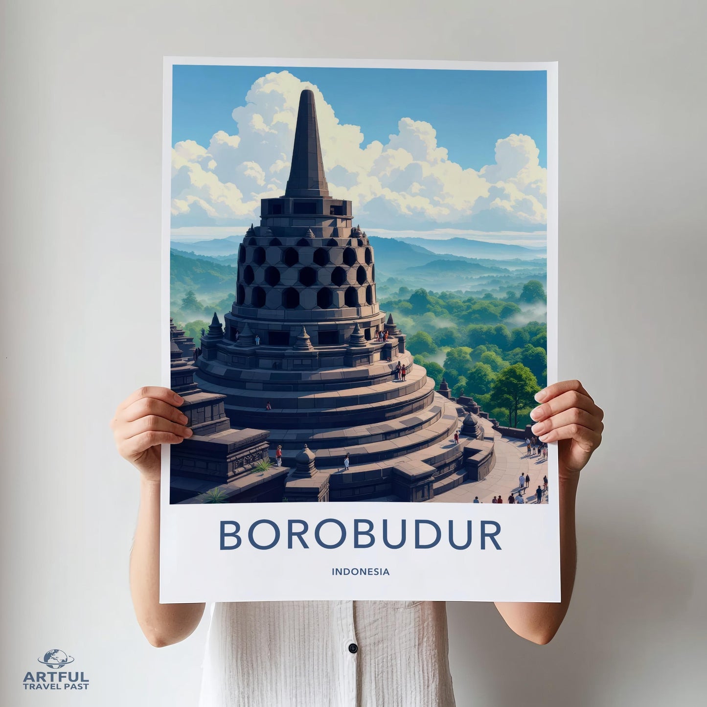 Borobudur Poster - Indonesia Wall Art