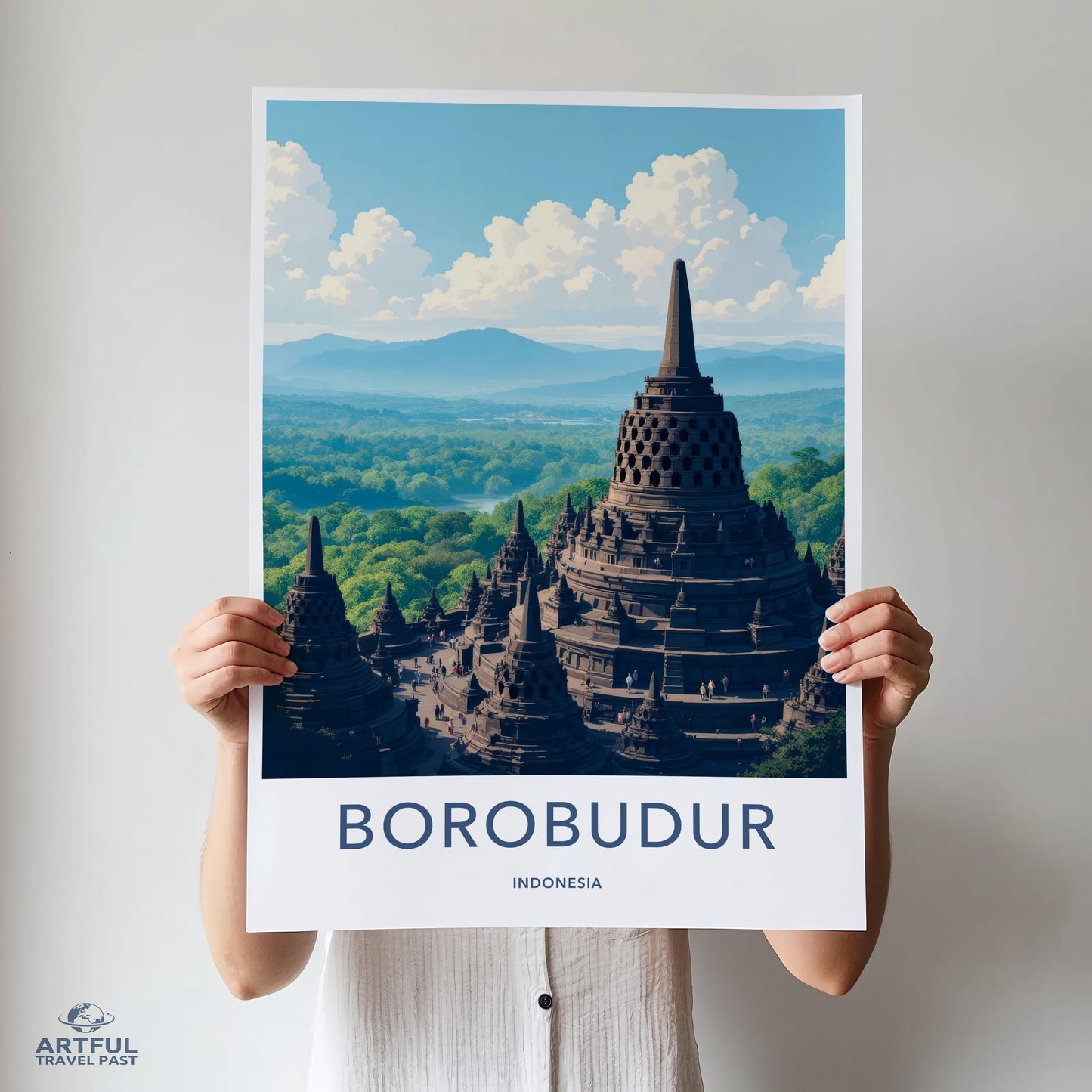 Borobudur Poster - Indonesia Wall Art