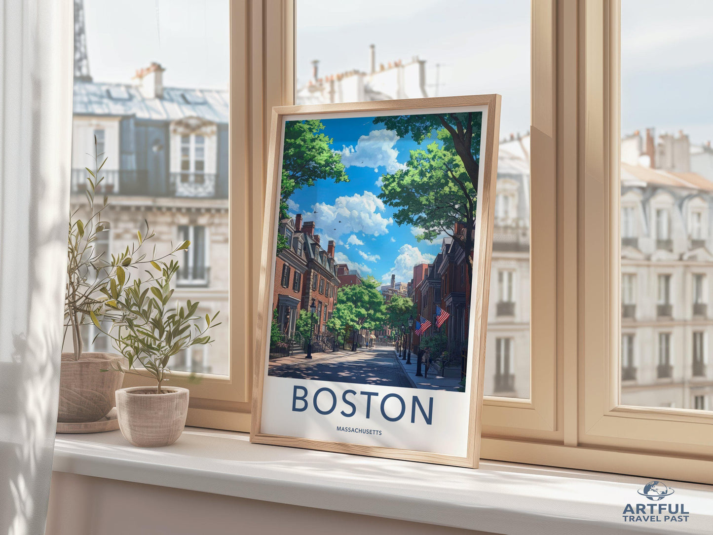 Boston Poster | Massachusetts Wall Art | America Decor