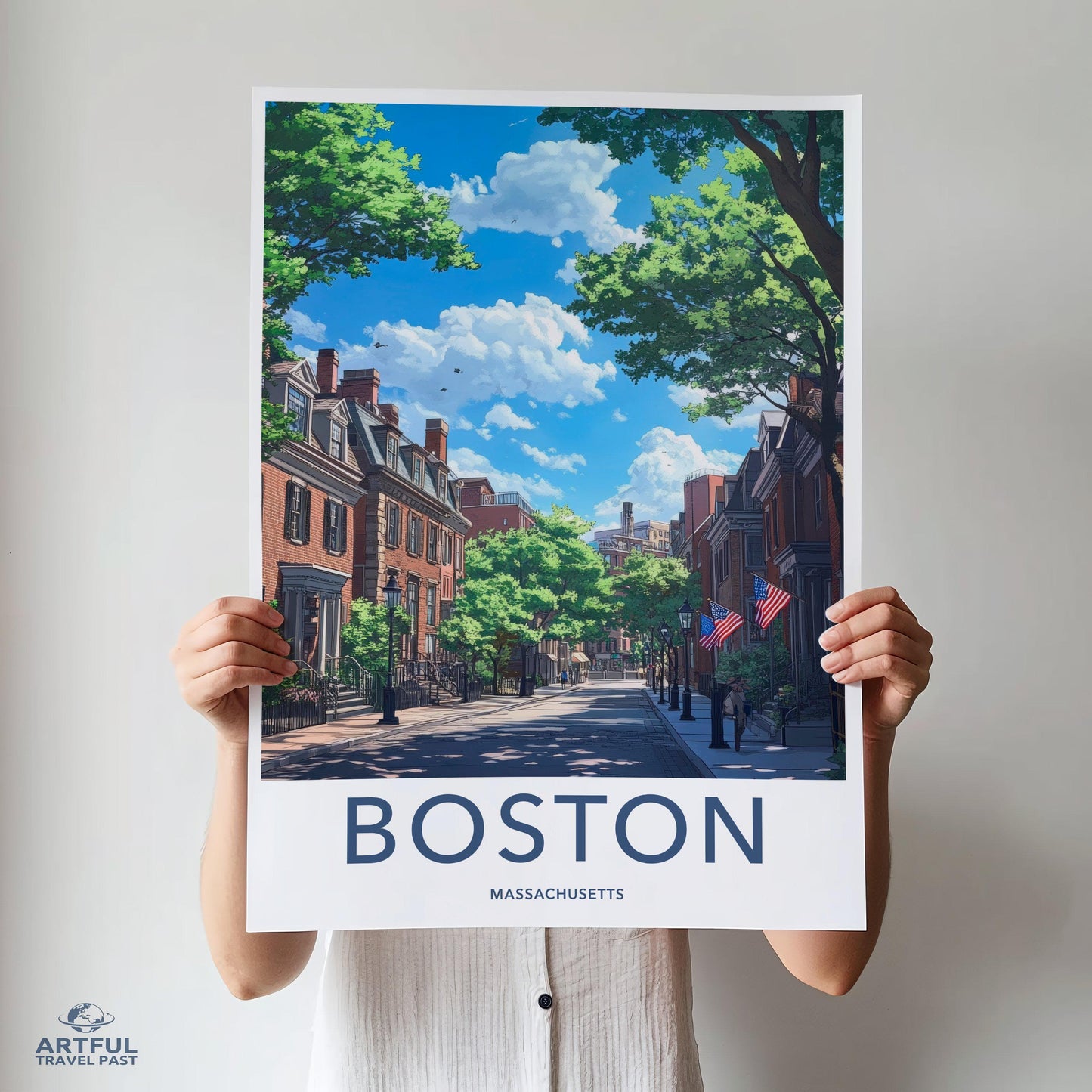 Boston Poster | Massachusetts Wall Art | America Decor