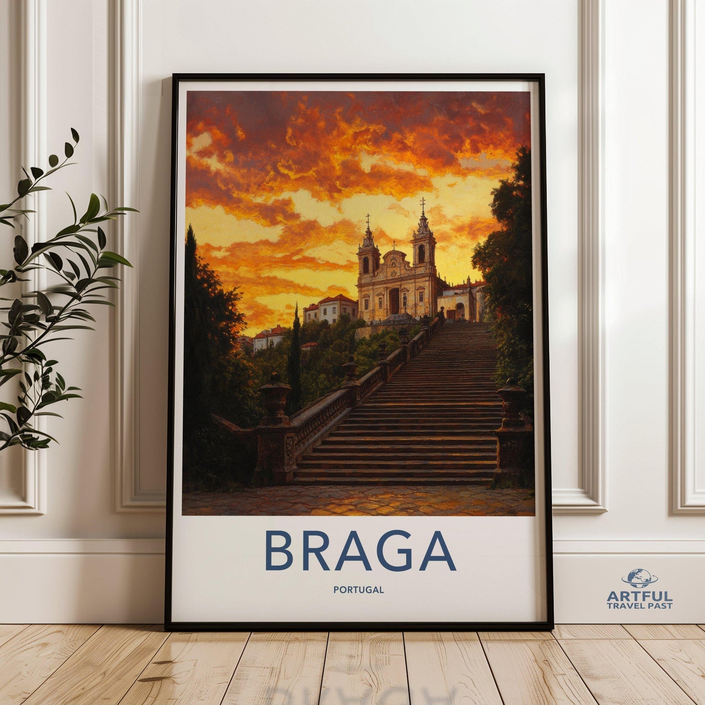 Braga Poster | Portugal Wall Art | Europe Decor