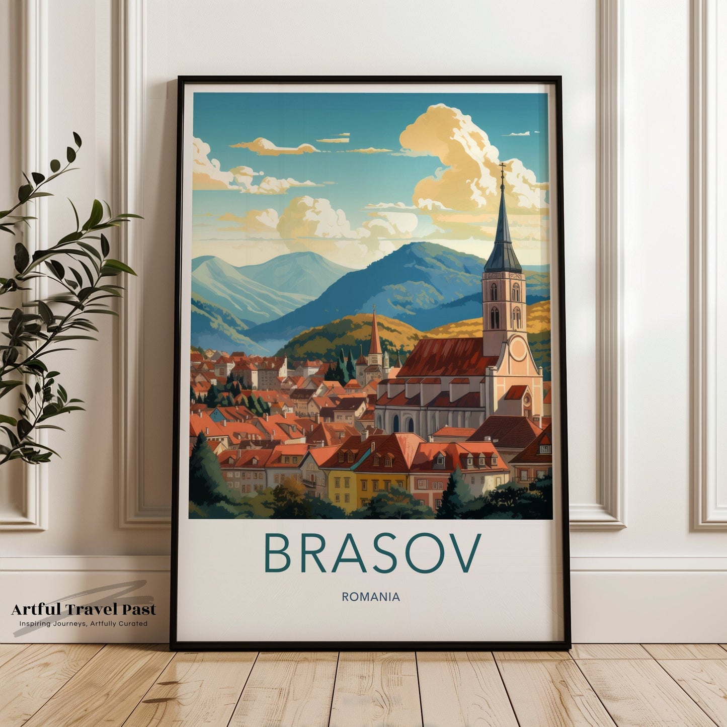 Brasov Poster | Romania Wall Art | Eastern Europe Decor
