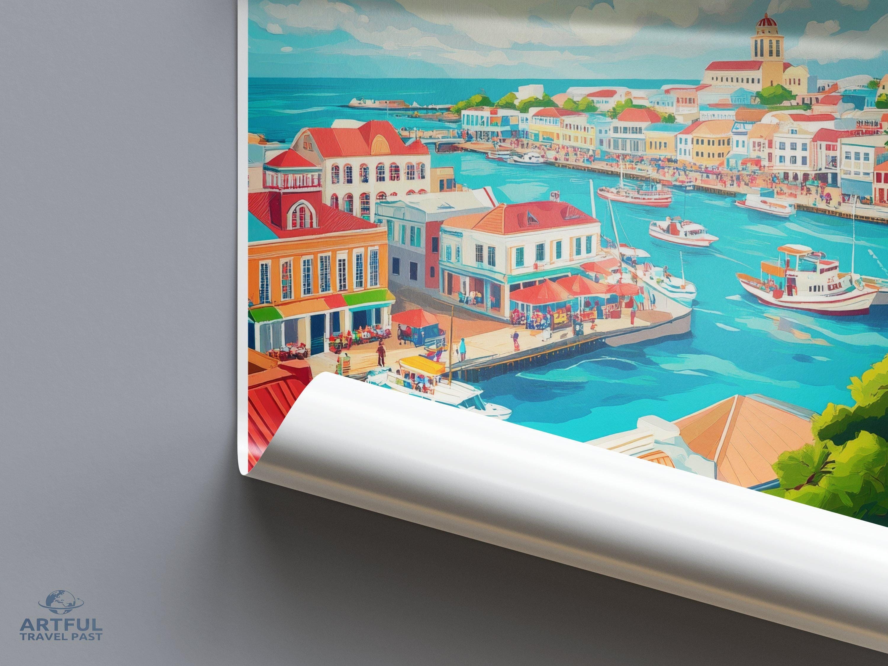 Bridgetown Poster - Barbados Wall Art