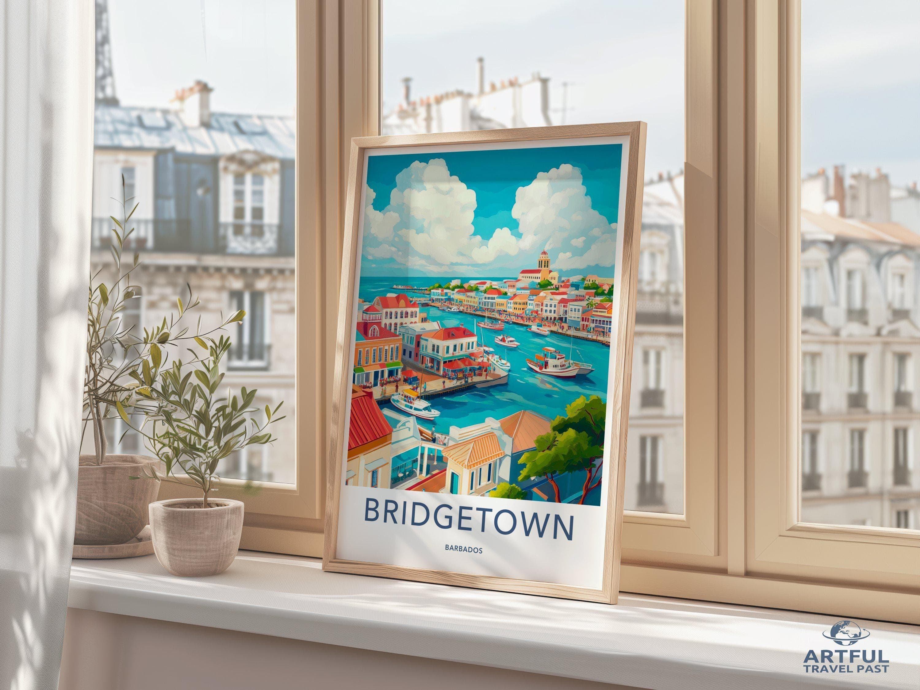 Bridgetown Poster - Barbados Wall Art