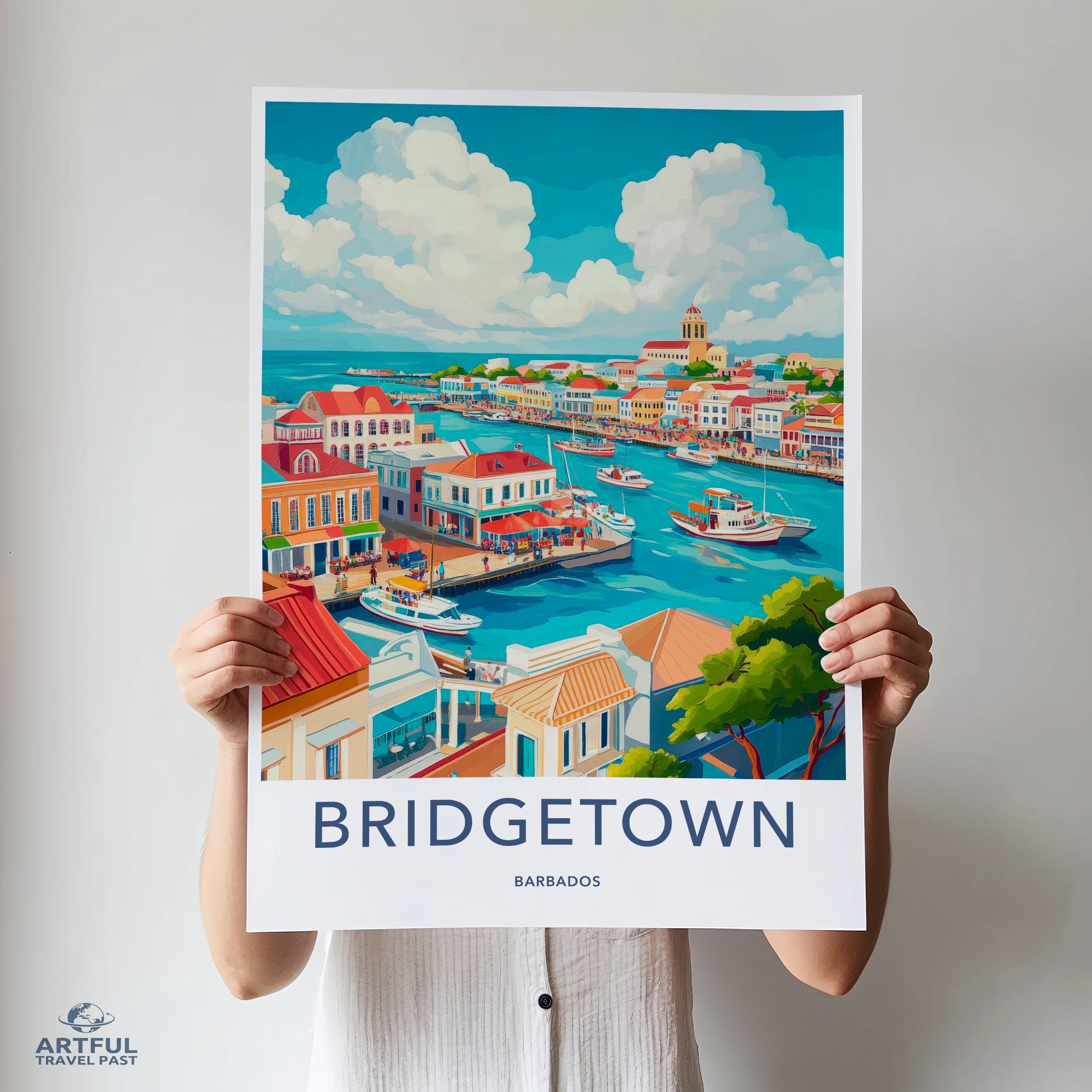 Bridgetown Poster - Barbados Wall Art