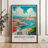 Bridgetown Poster - Barbados Wall Art