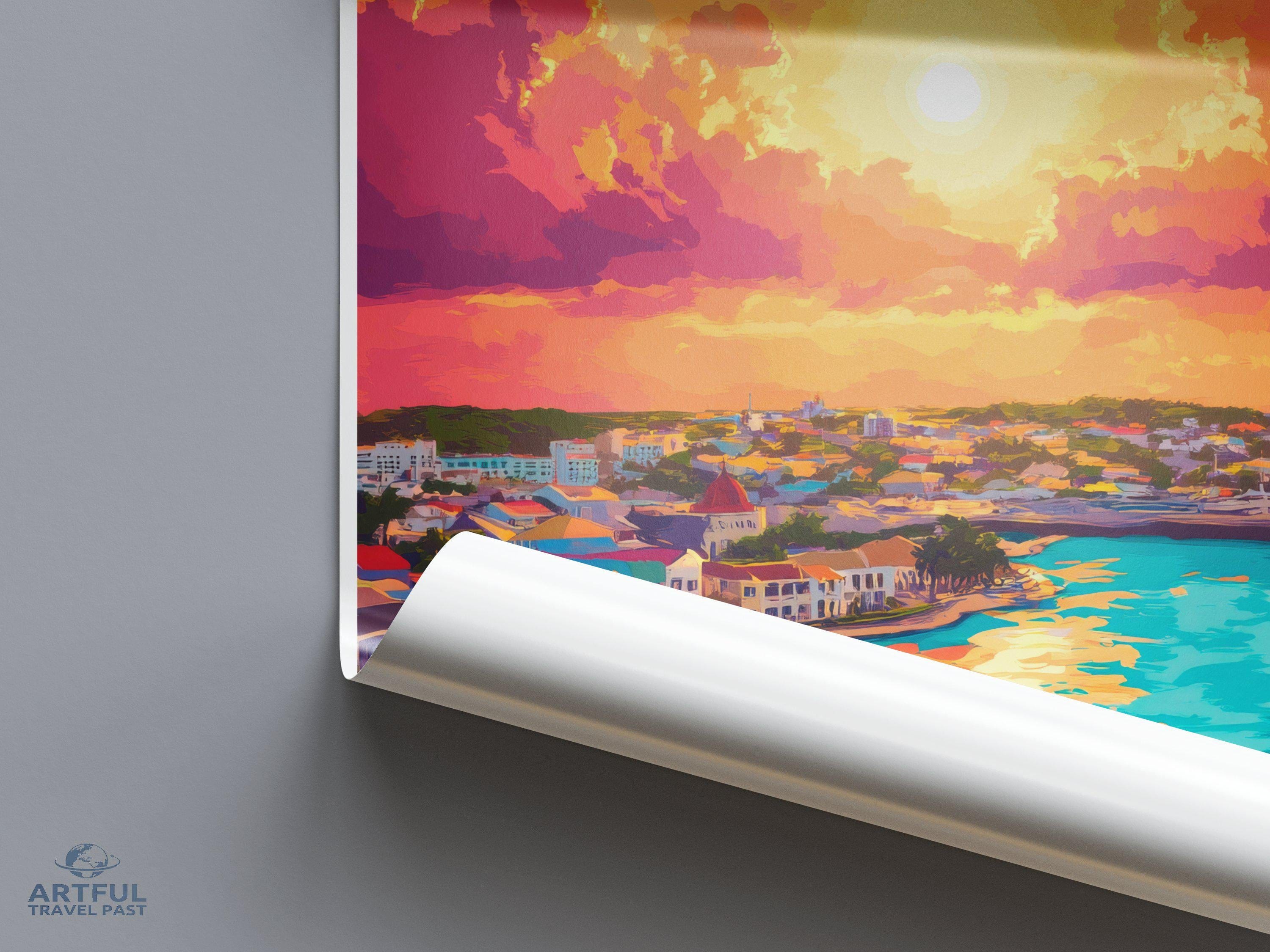 Bridgetown Poster - Barbados Wall Art