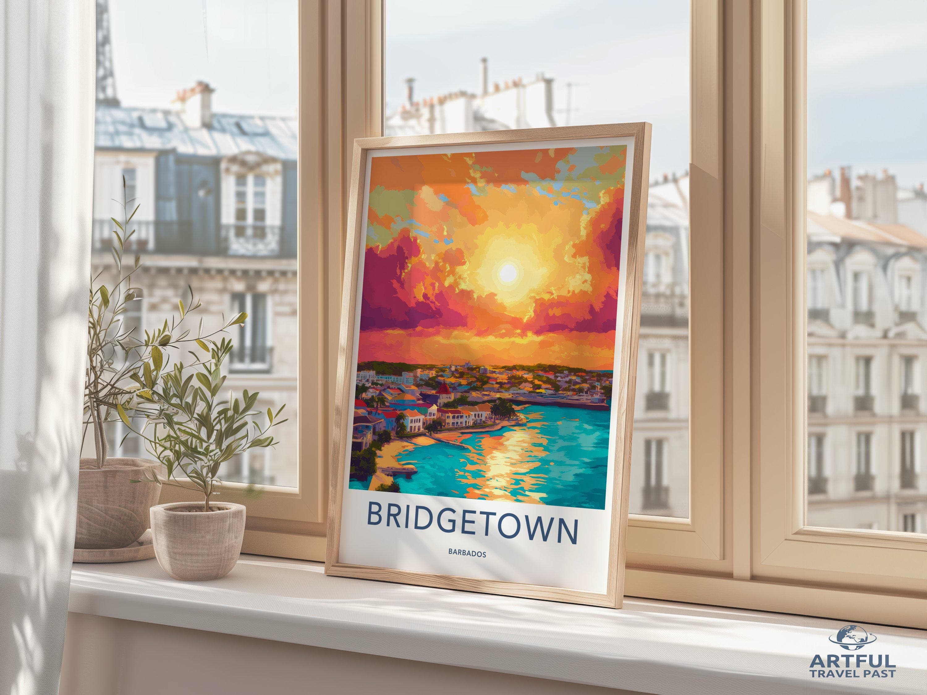 Bridgetown Poster - Barbados Wall Art