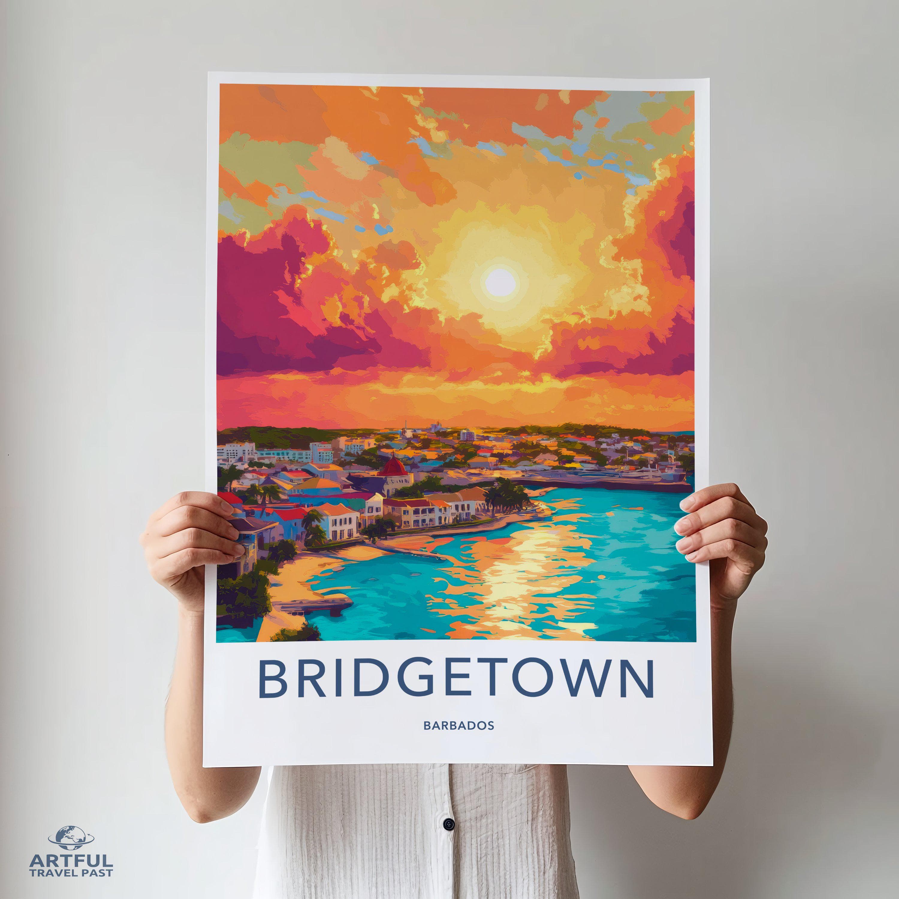 Bridgetown Poster - Barbados Wall Art