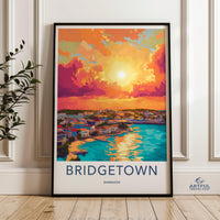Bridgetown Poster - Barbados Wall Art
