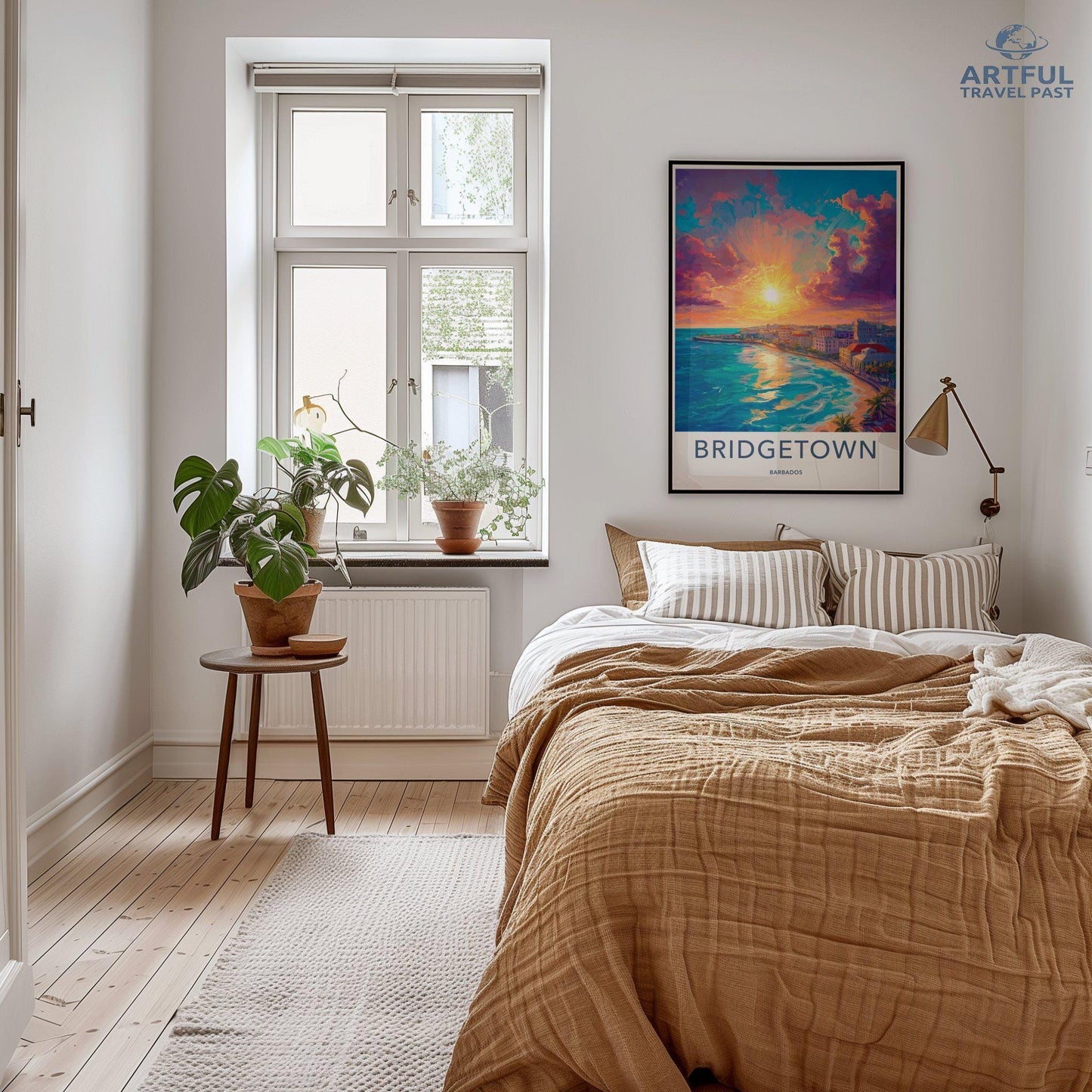 Bridgetown Poster | Barbados Wall Art | Caribbean Decor