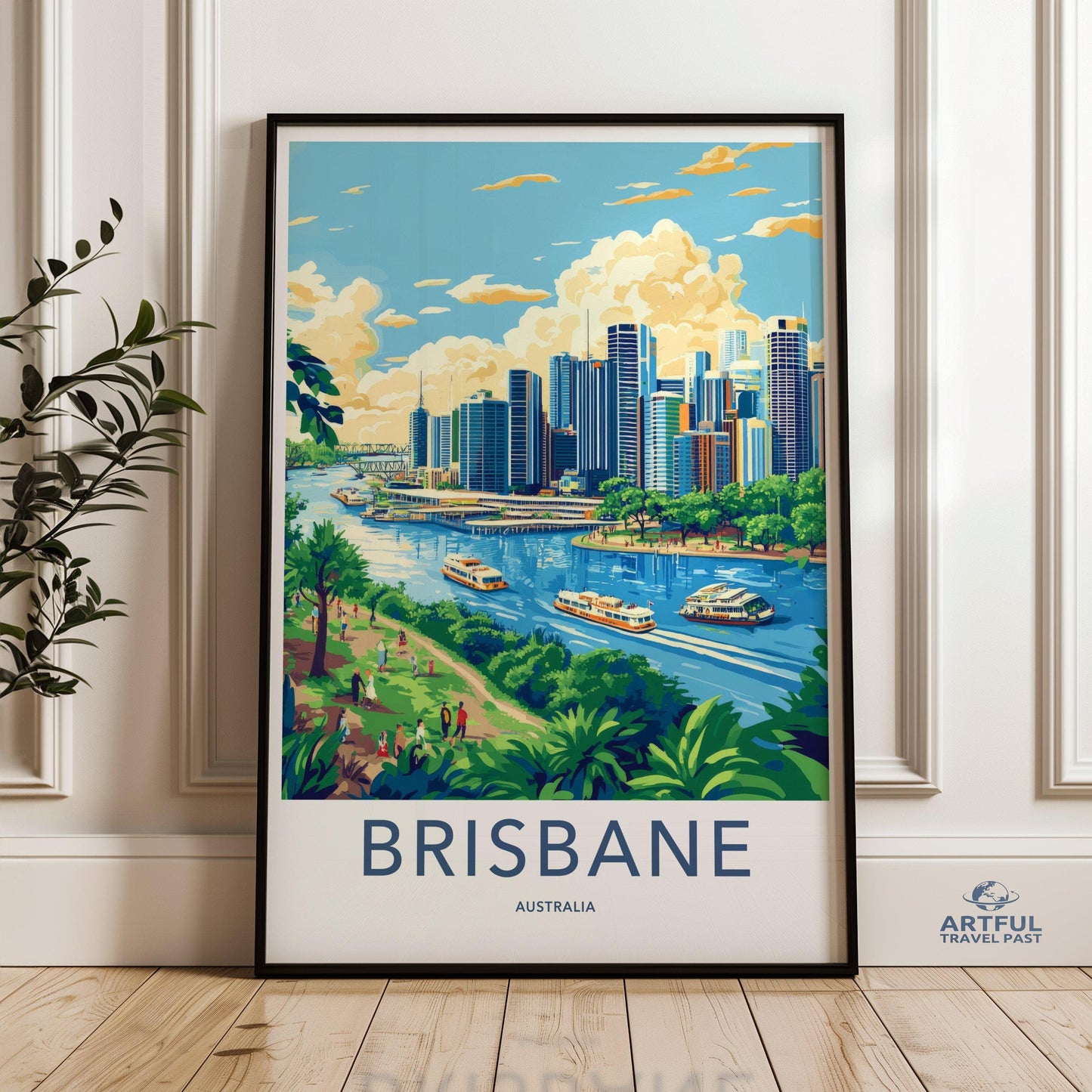 Brisbane Poster - Australia Wall Art