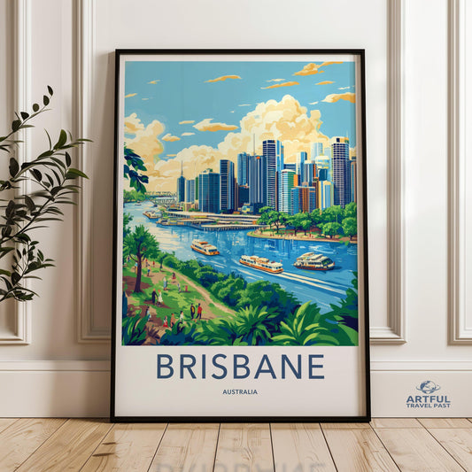 Brisbane Poster - Australia Wall Art