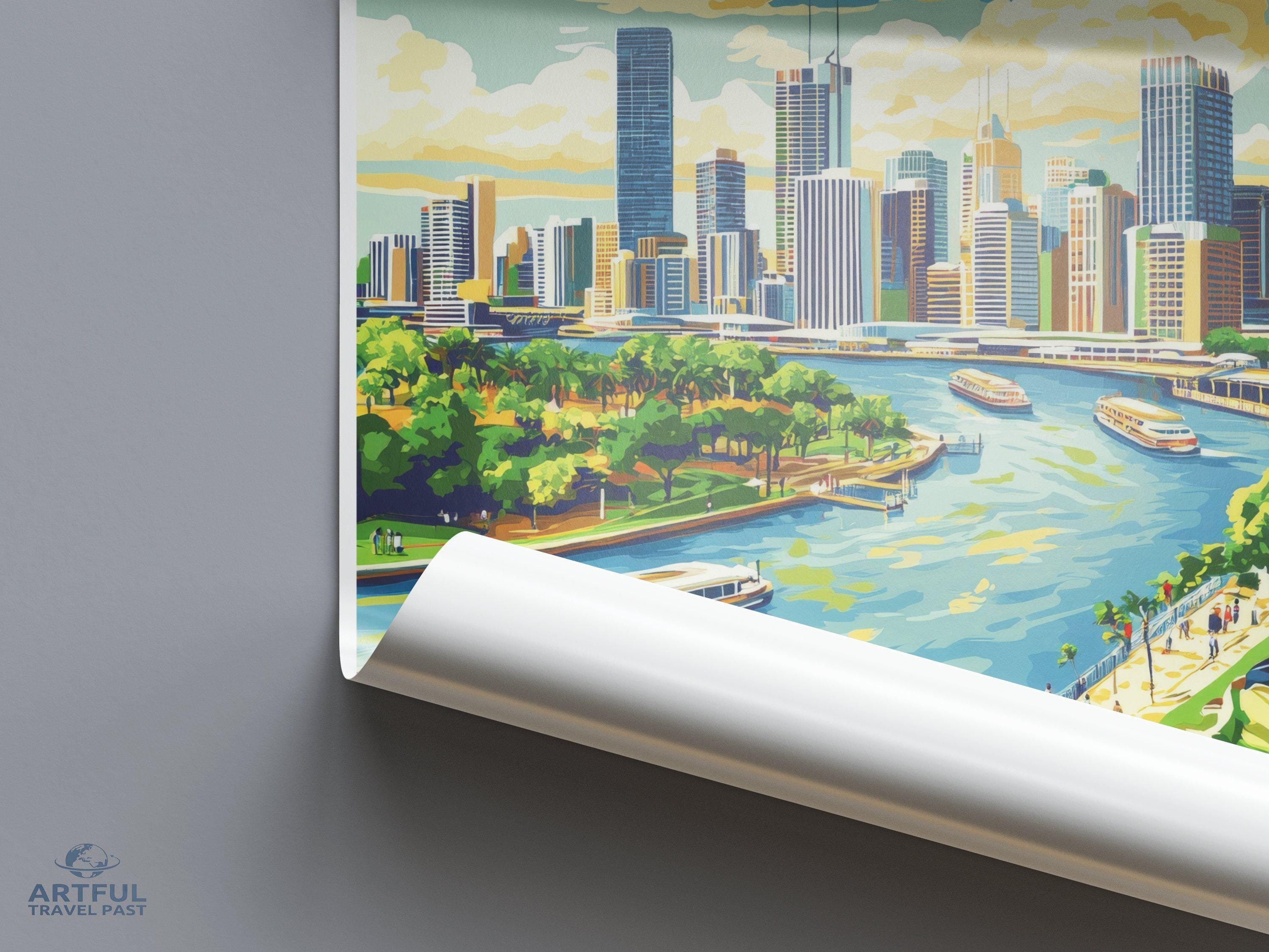 Brisbane Poster - Australia Wall Art