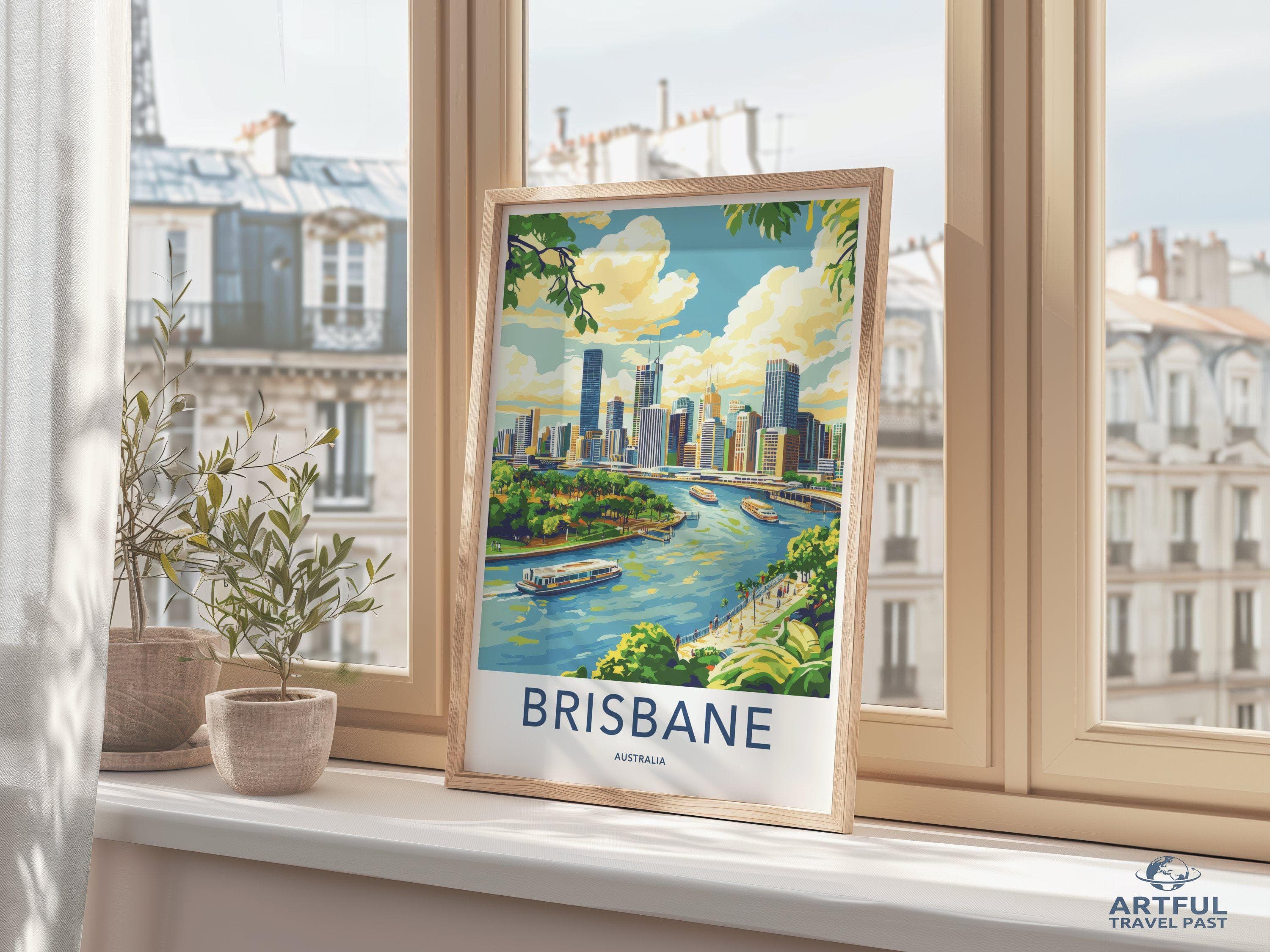 Brisbane Poster - Australia Wall Art