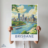 Brisbane Poster - Australia Wall Art