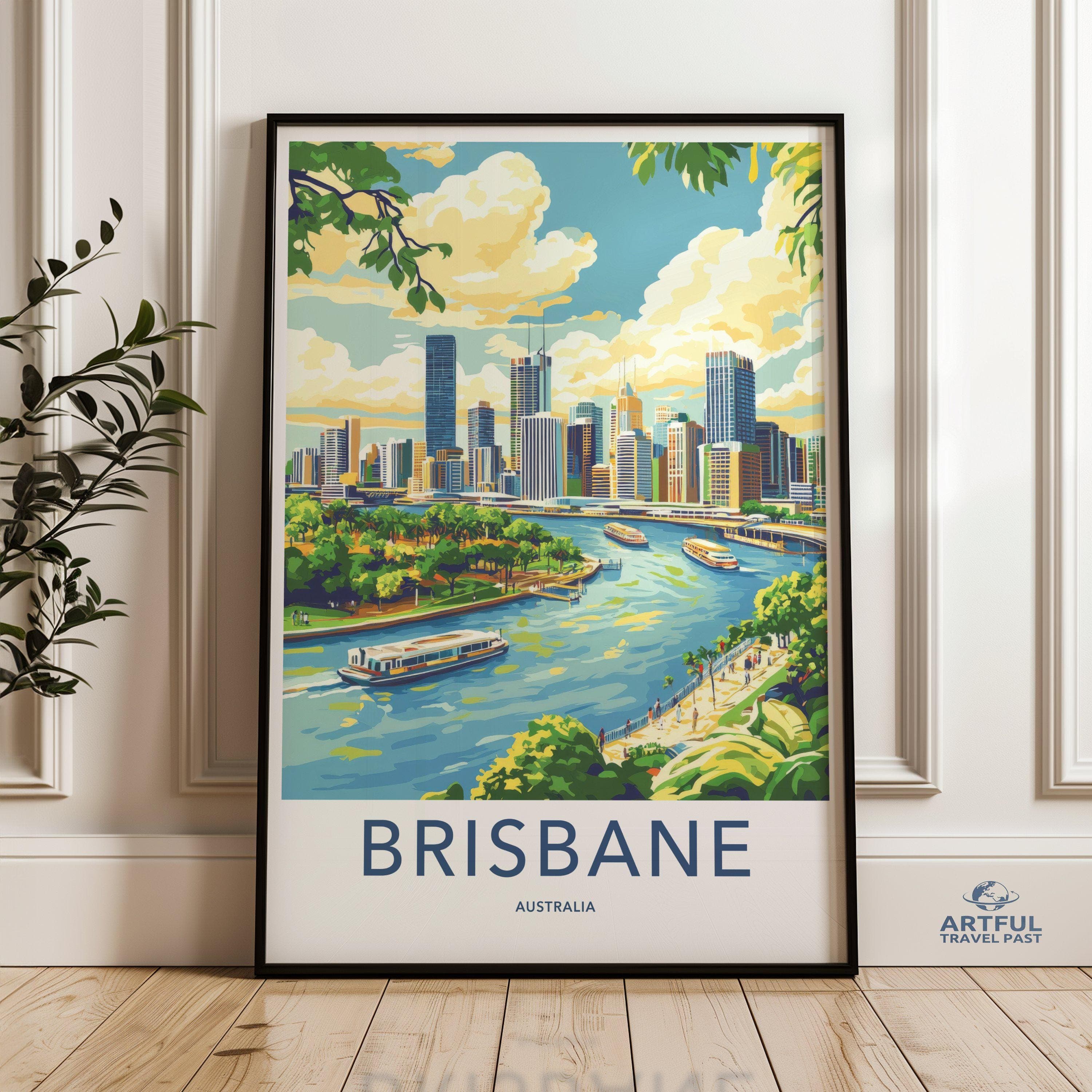 Brisbane Poster - Australia Wall Art