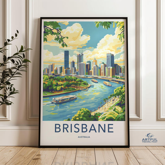 Brisbane Poster - Australia Wall Art