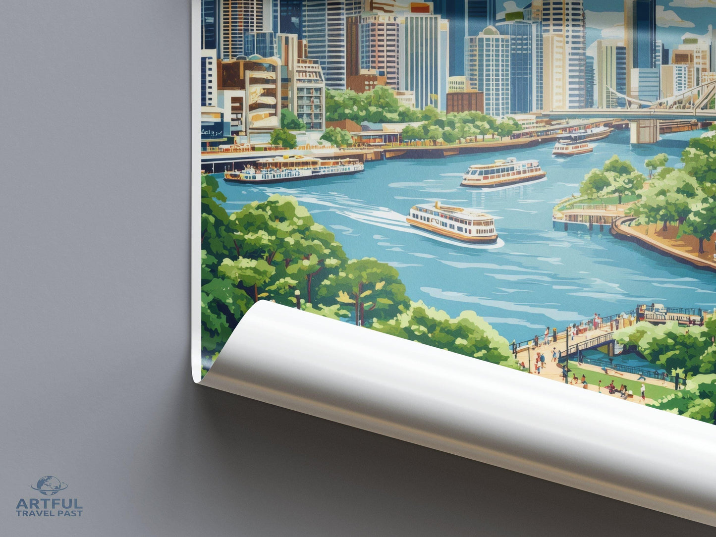 Brisbane Poster - Australia Wall Art