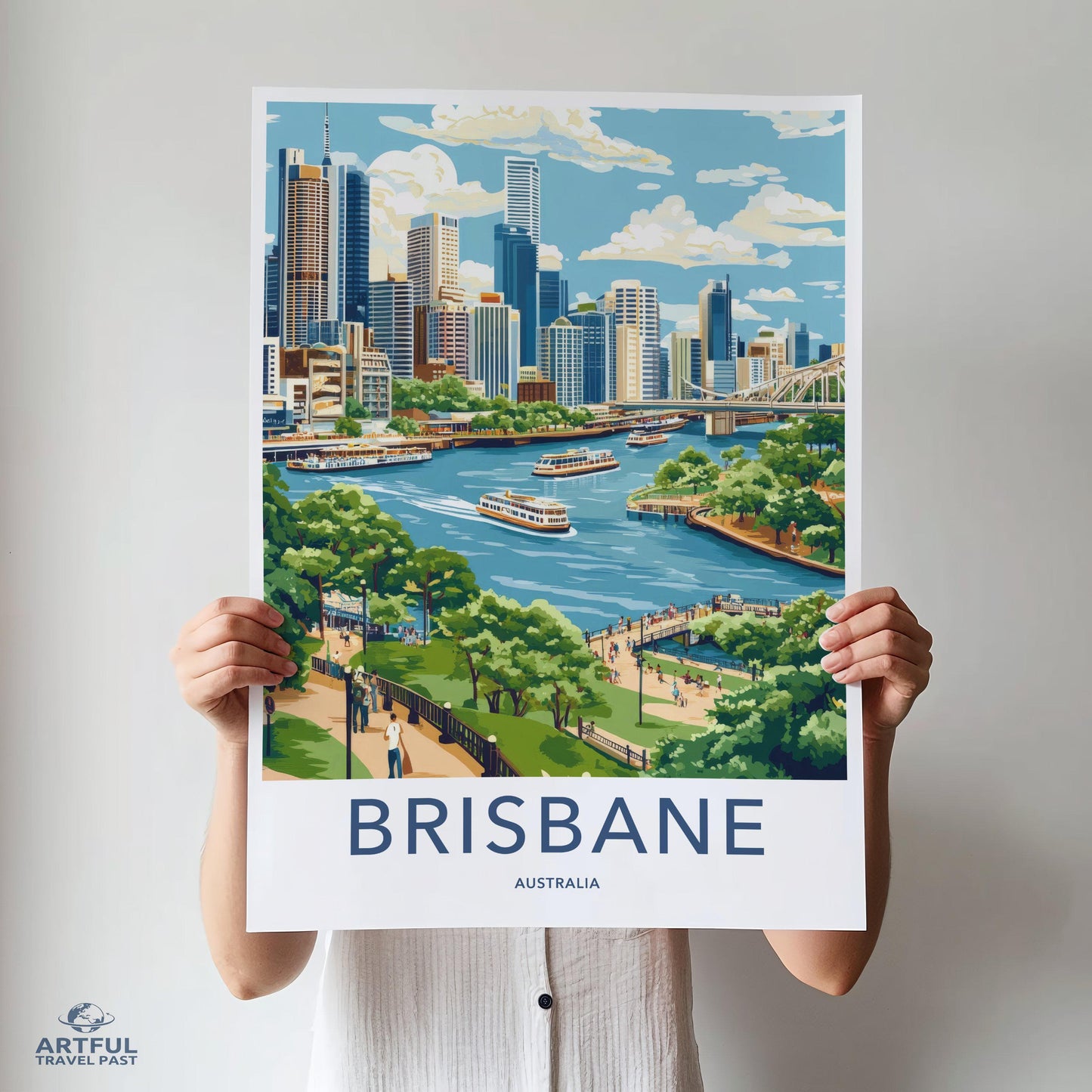 Brisbane Poster - Australia Wall Art