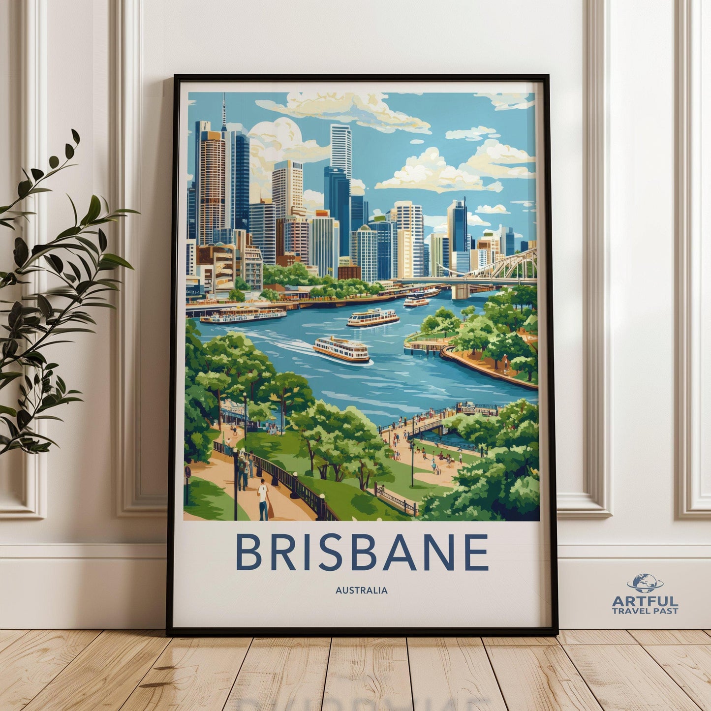Brisbane Poster - Australia Wall Art