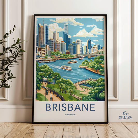 Brisbane Poster - Australia Wall Art