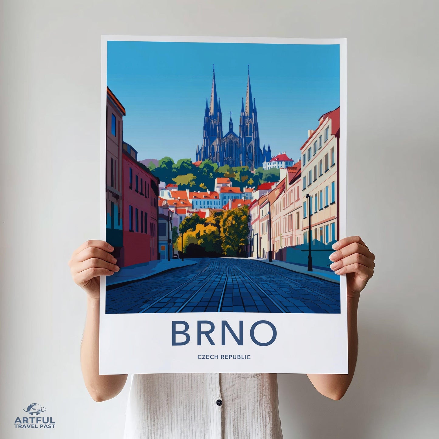 Brno Poster | Czech Republic Wall Art | Eastern Europe Decor