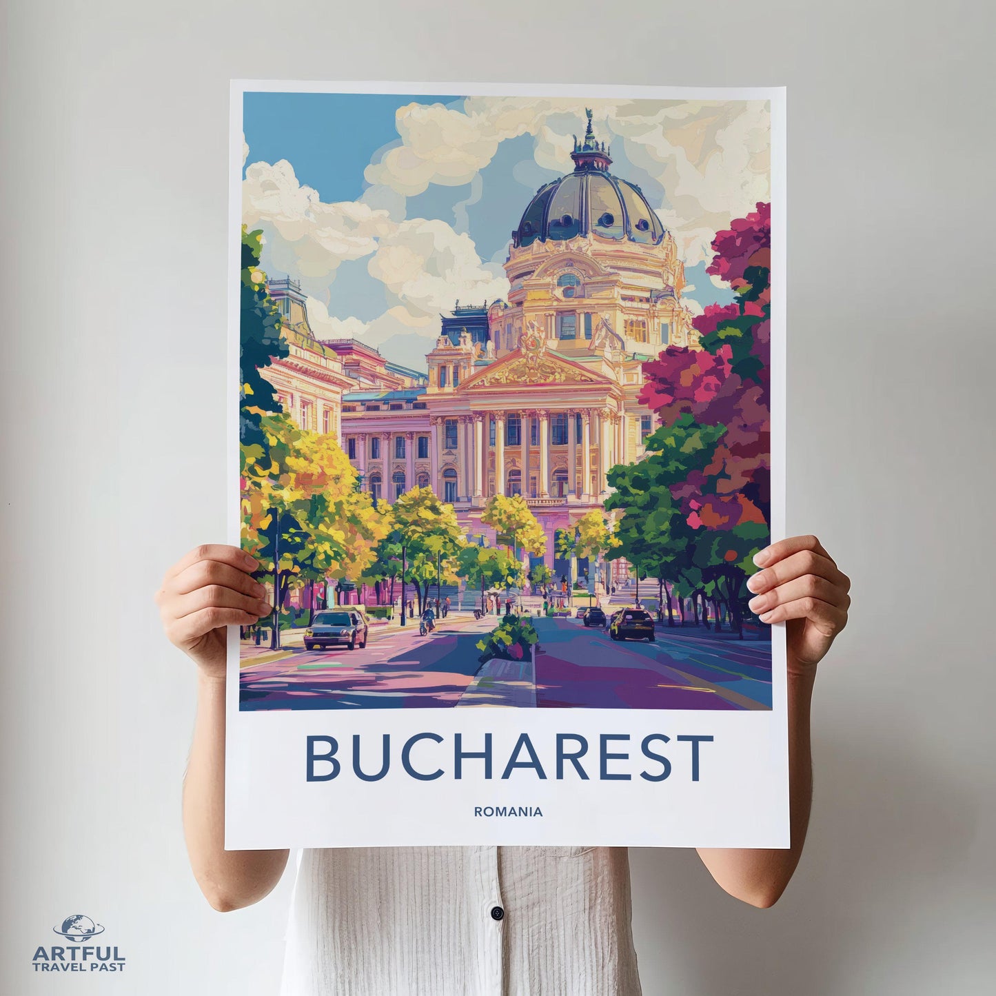 Bucharest Poster | Romania Wall Art | Europe Decor