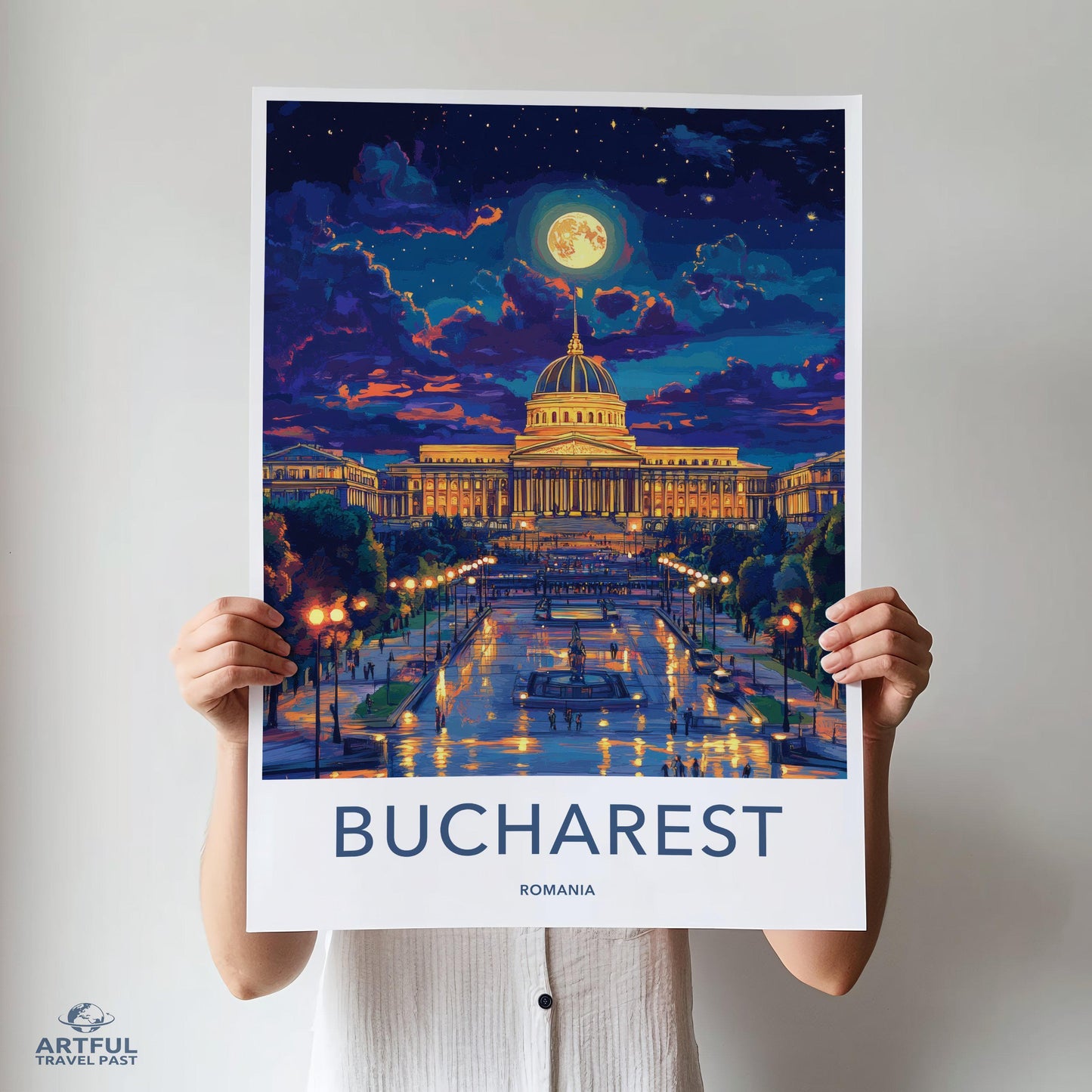 Bucharest Poster | Romania Wall Art | Europe Decor