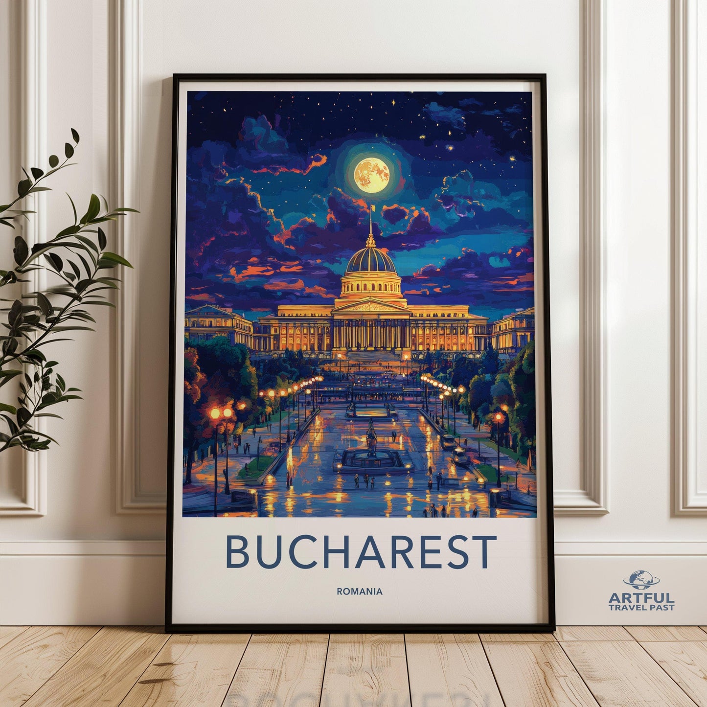 Bucharest Poster | Romania Wall Art | Europe Decor