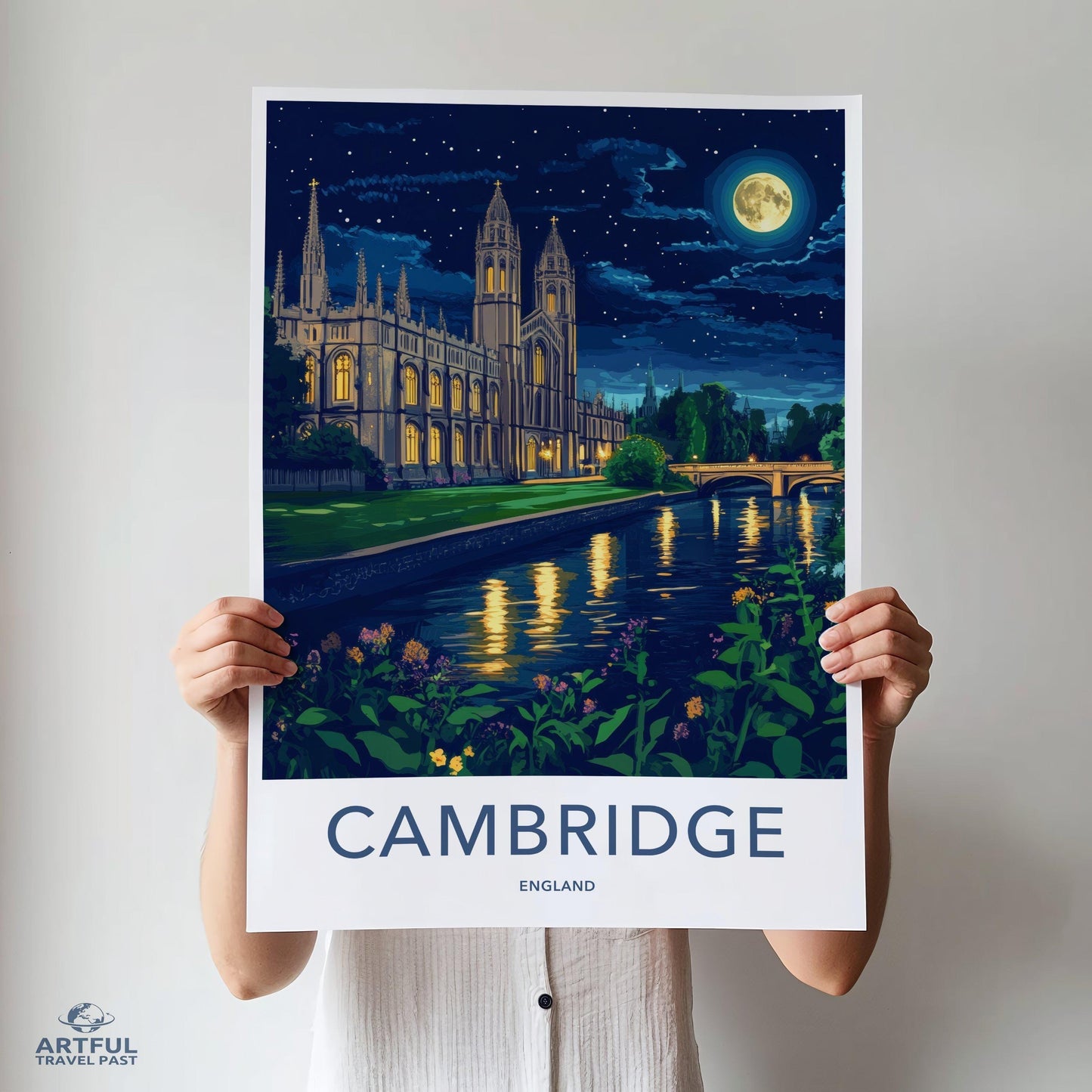 Cambridge Poster | England Wall Art | UK Decor