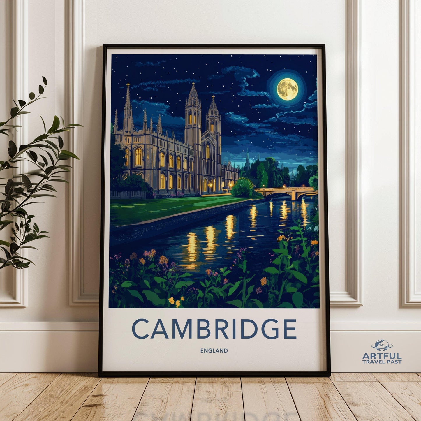 Cambridge Poster | England Wall Art | UK Decor