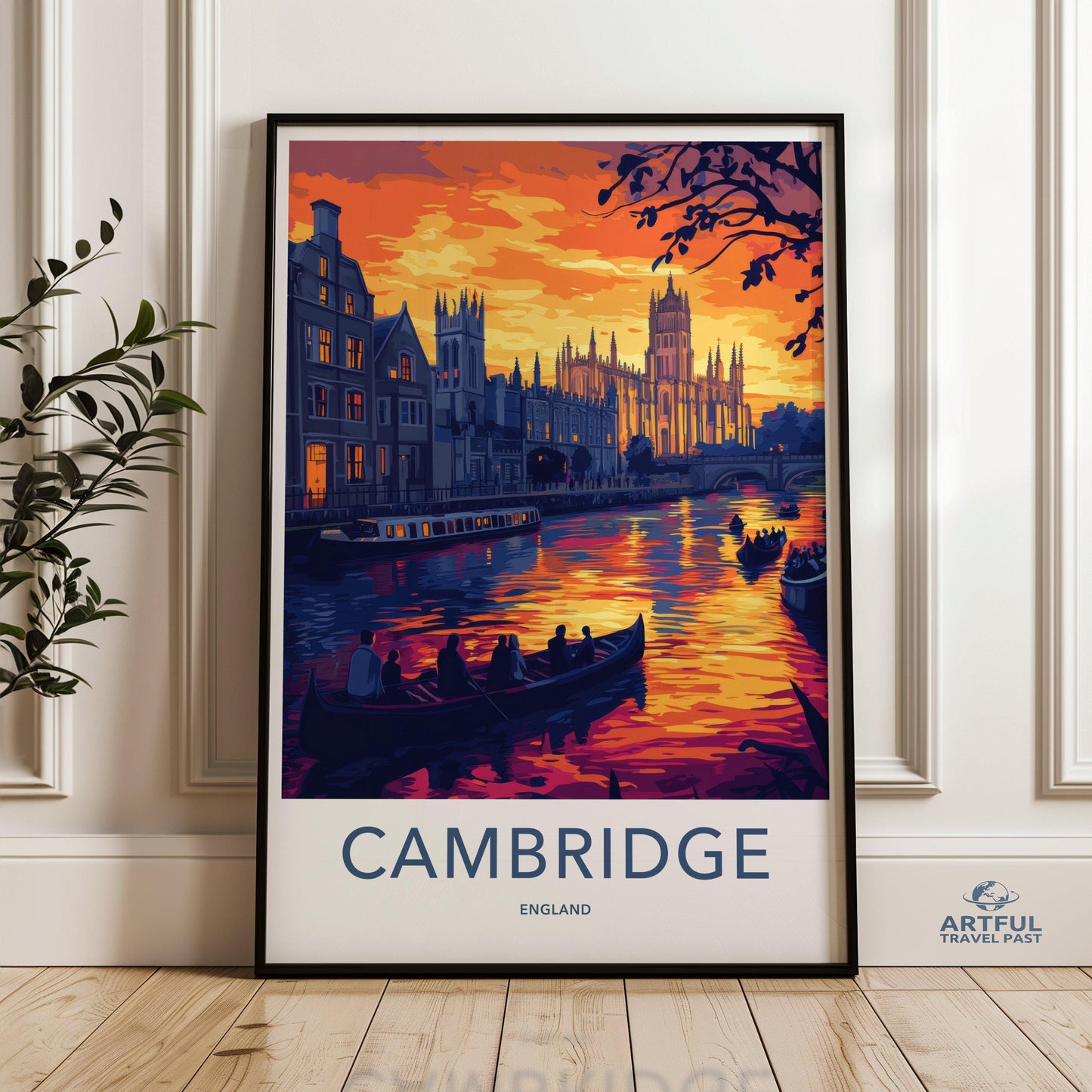 Cambridge Poster | England Wall Art | UK Decor