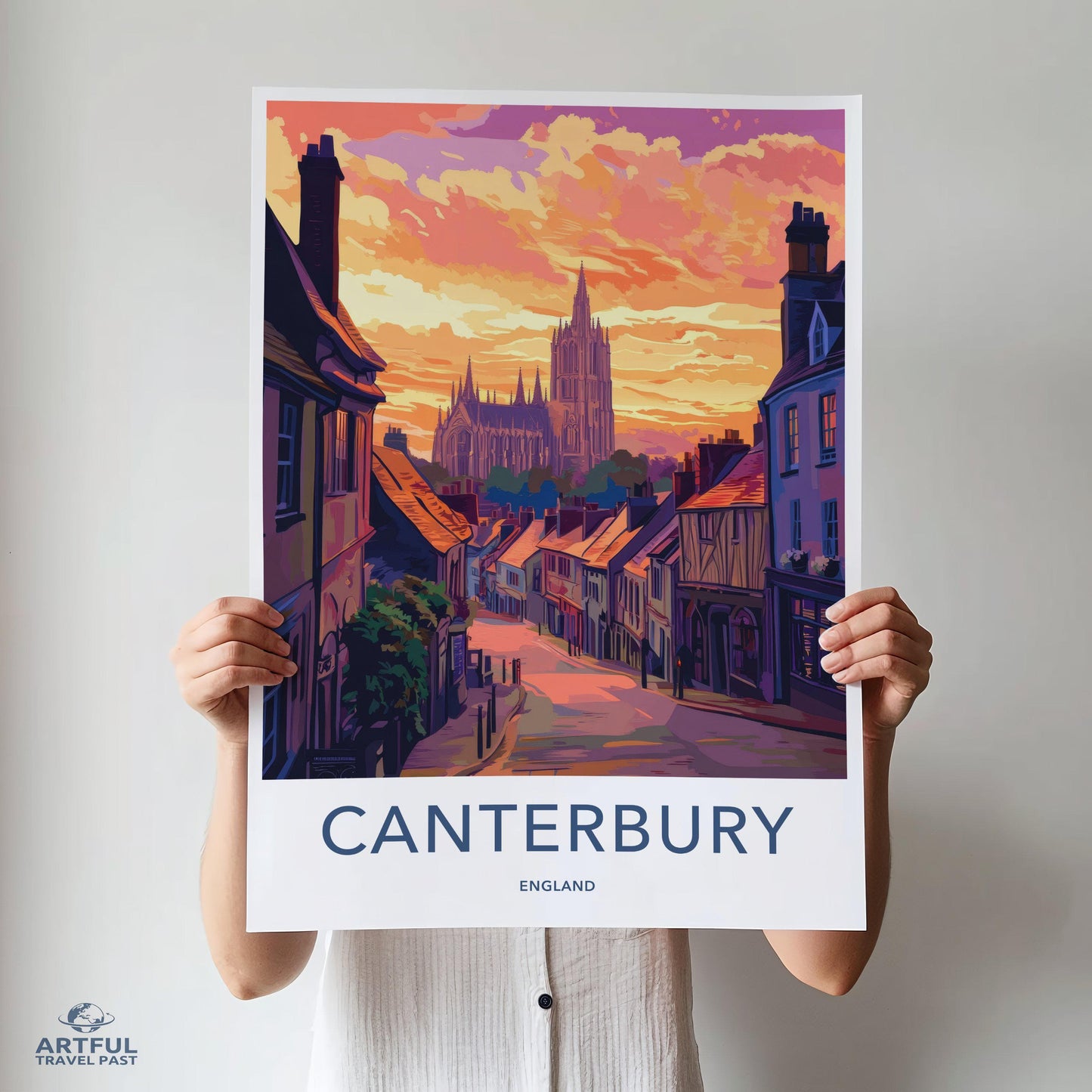 Canterbury Poster | England Wall Art | UK Decor