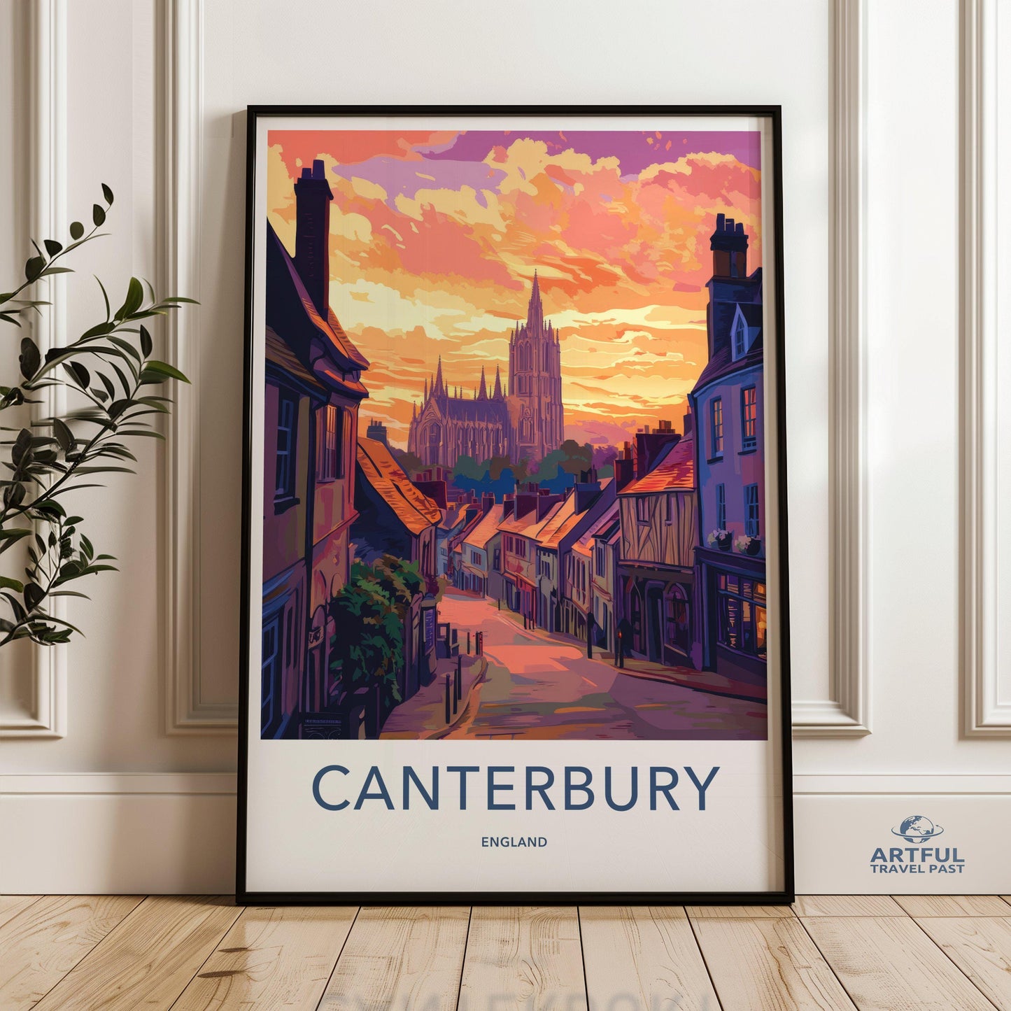 Canterbury Poster | England Wall Art | UK Decor