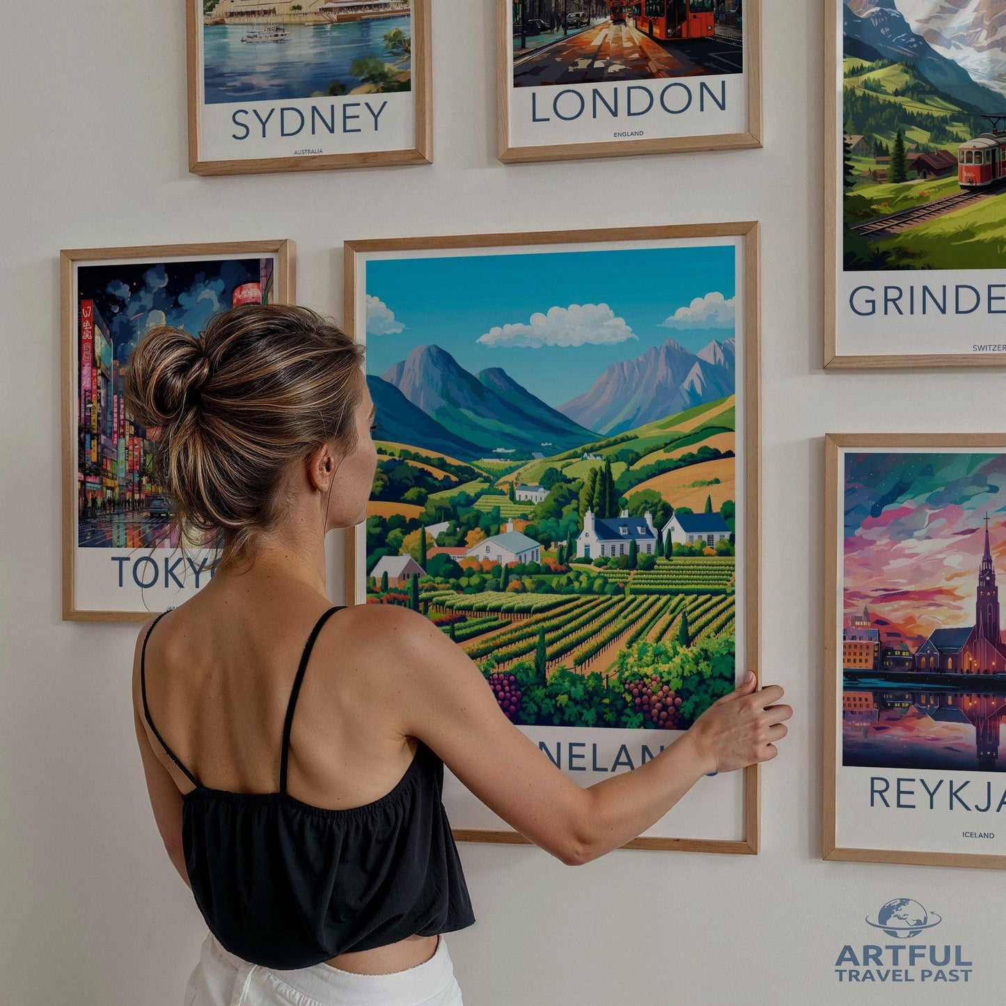 Cape Winelands Poster | South Africa Wall Art | Africa Decor