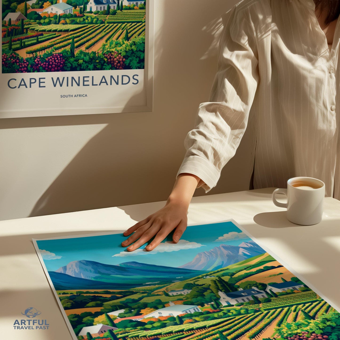 Cape Winelands Poster | South Africa Wall Art | Africa Decor