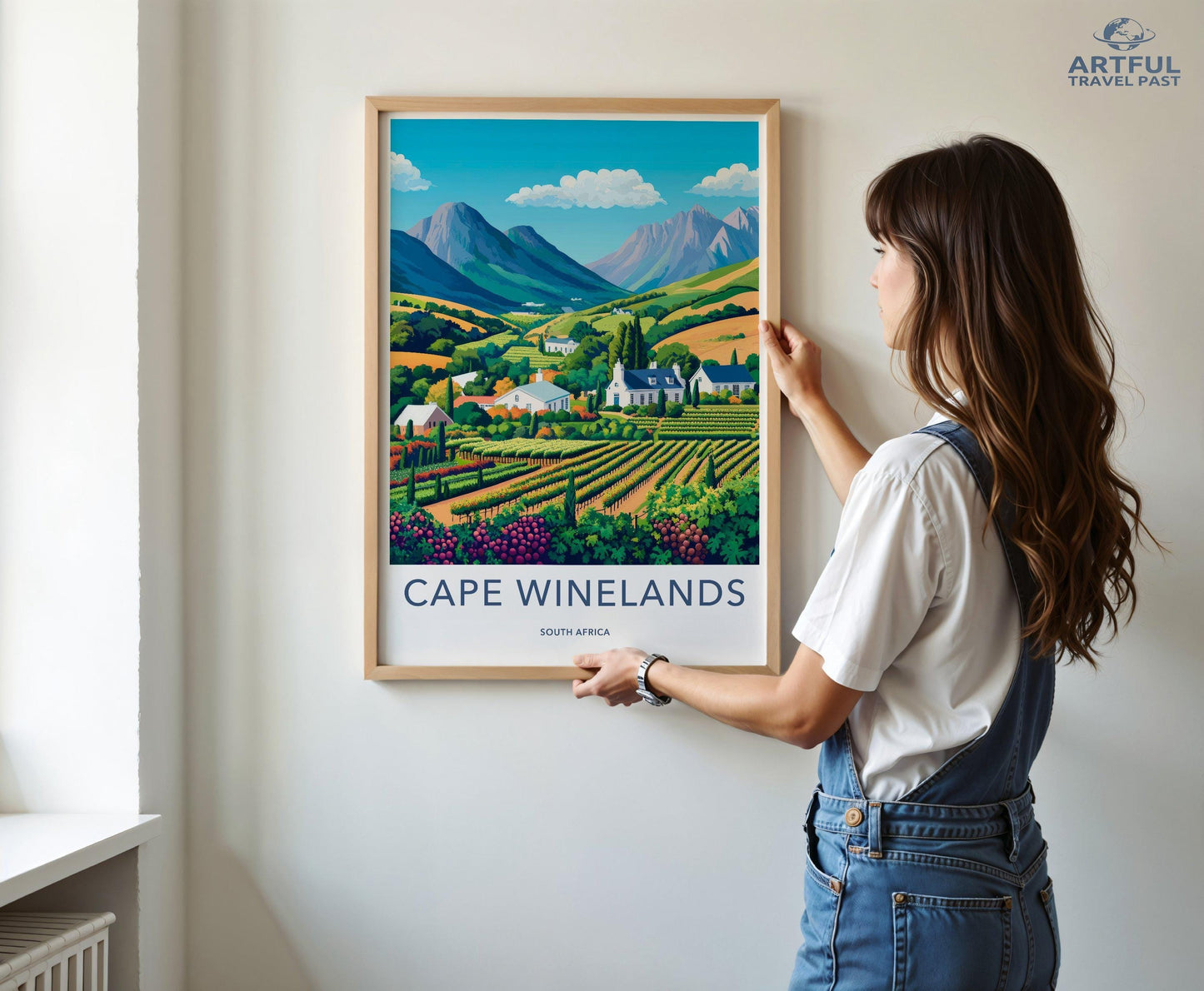 Cape Winelands Poster | South Africa Wall Art | Africa Decor