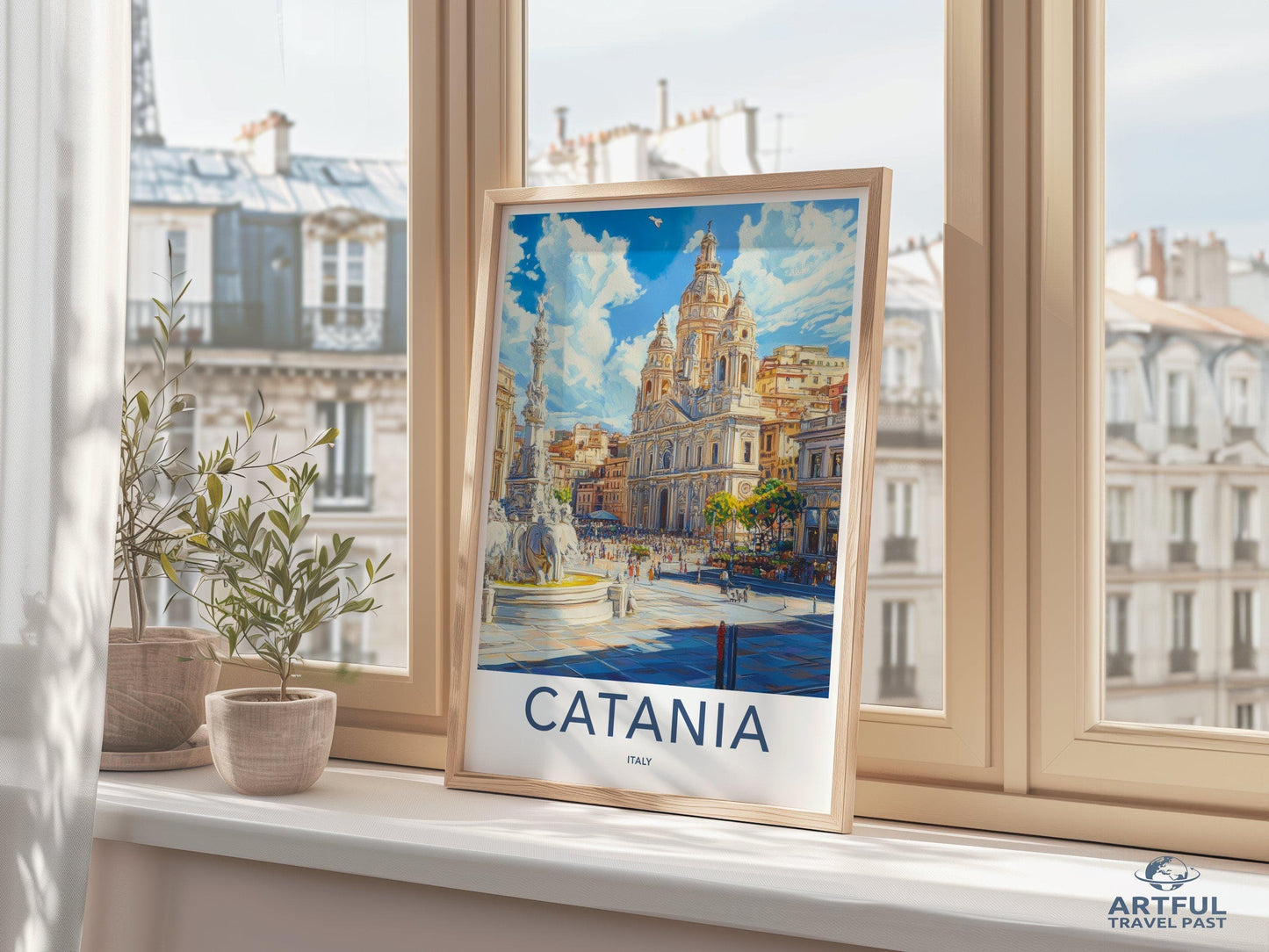 Catania Poster | Italy Wall Art | Europe Decor