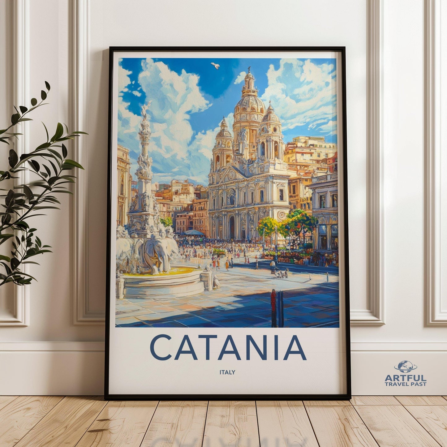Catania Poster | Italy Wall Art | Europe Decor