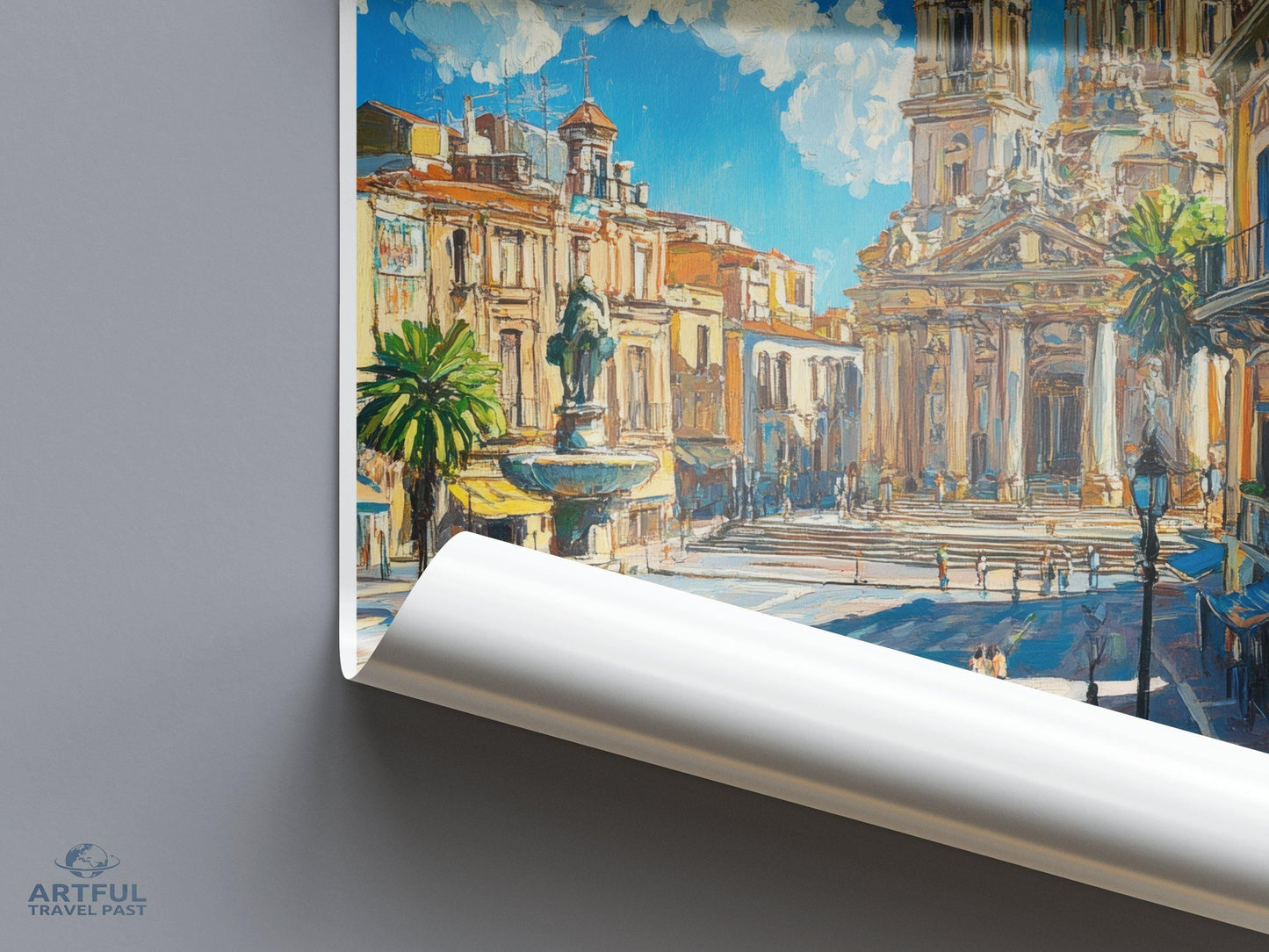 Catania Poster | Italy Wall Art | Europe Decor