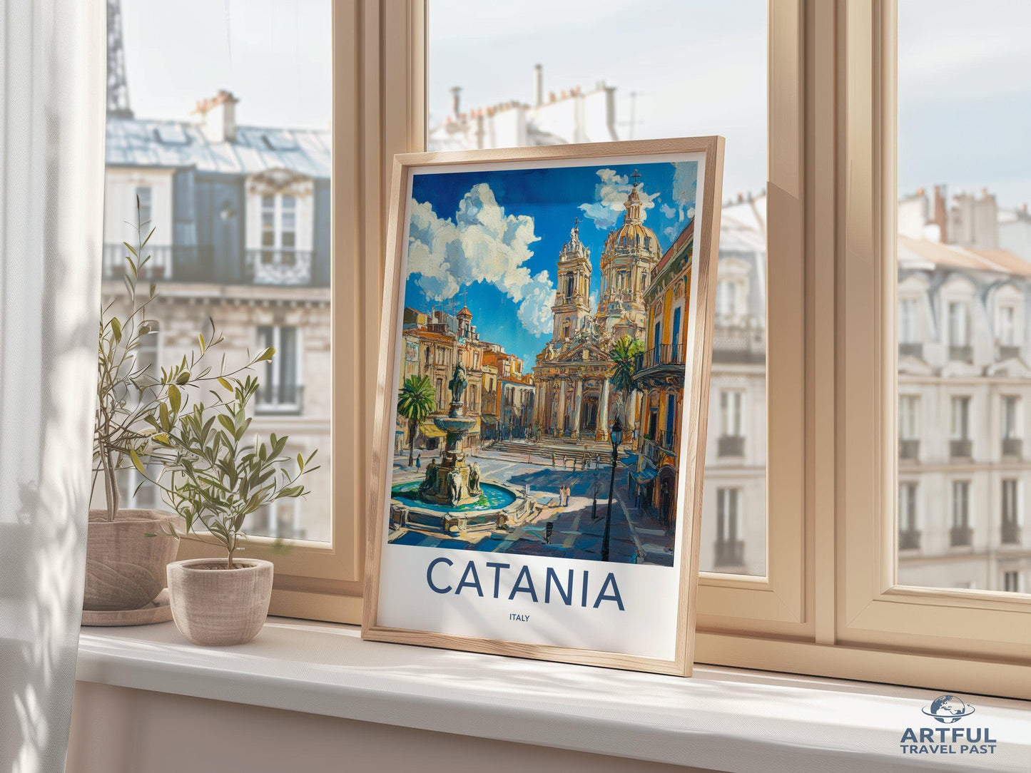 Catania Poster | Italy Wall Art | Europe Decor