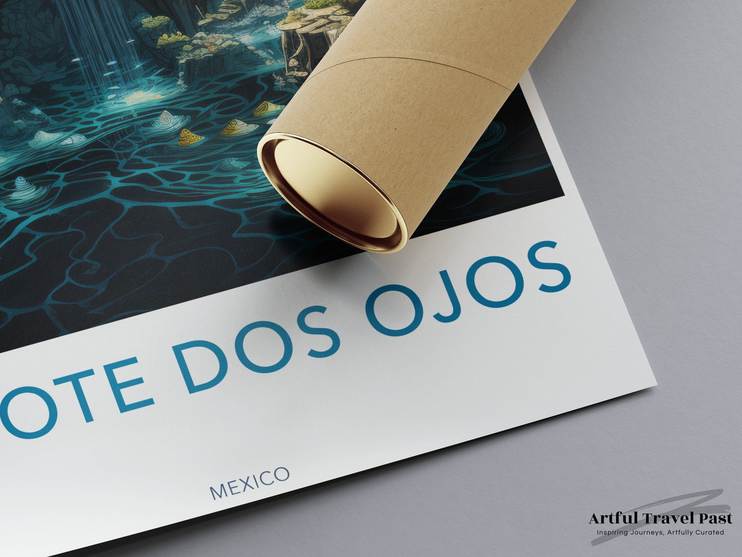 Cenote Dos Ojos Poster - Mexico Wall Art