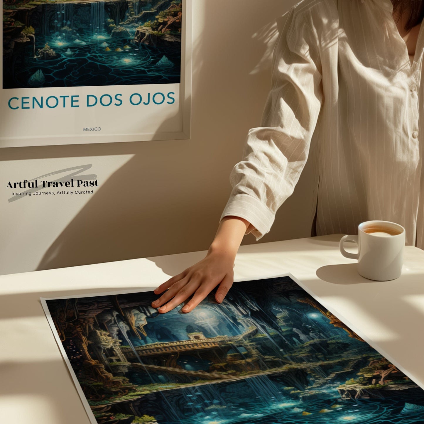 Cenote Dos Ojos Poster - Mexico Wall Art